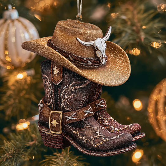 Western Holiday Spirit Christmas Mica Ornament GFSPTG39
