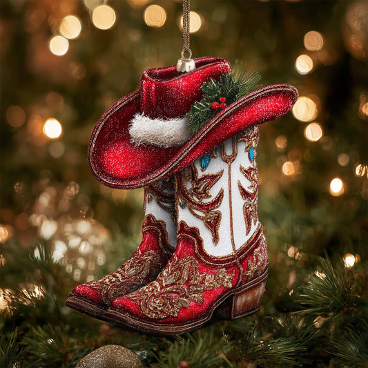 Western Holiday Spirit Christmas Mica Ornament GFSPTG42