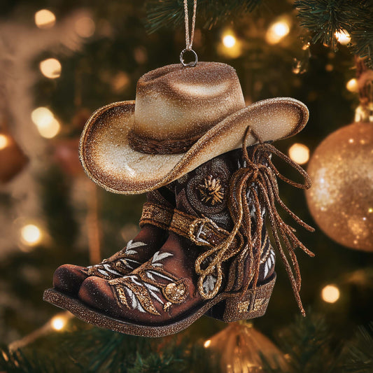 Western Holiday Spirit Christmas Mica Ornament GFSPTG43