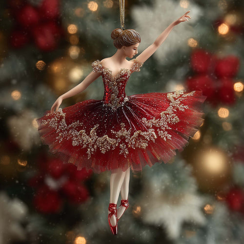 Elegant Ballerina Christmas Mica Ornament GFSPTG49