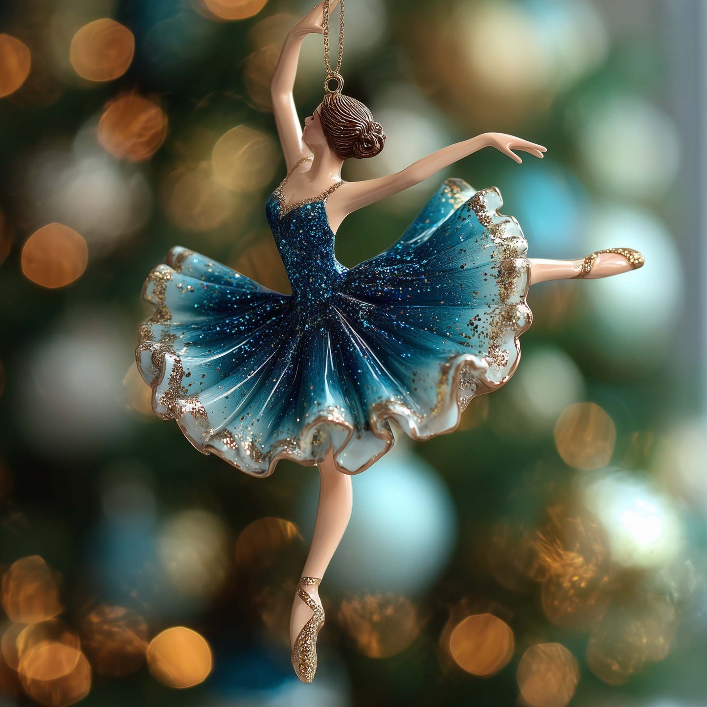 Elegant Ballerina Christmas Mica Ornament GFSPTG50