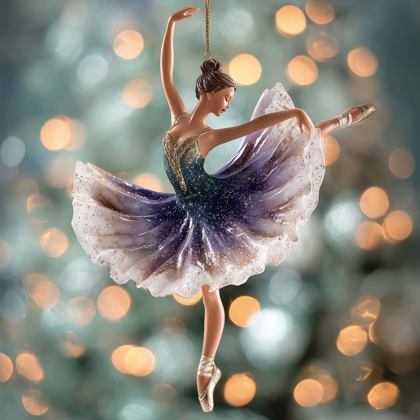 Elegant Ballerina Christmas Mica Ornament GFSPTG52