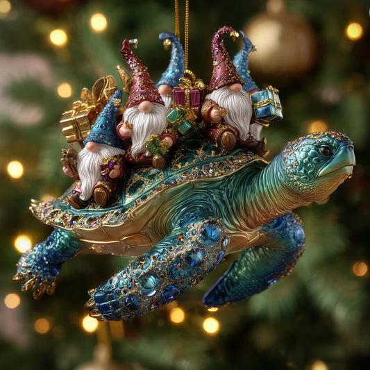 Turtle Drift Christmas Mica Ornament GFSPTG82