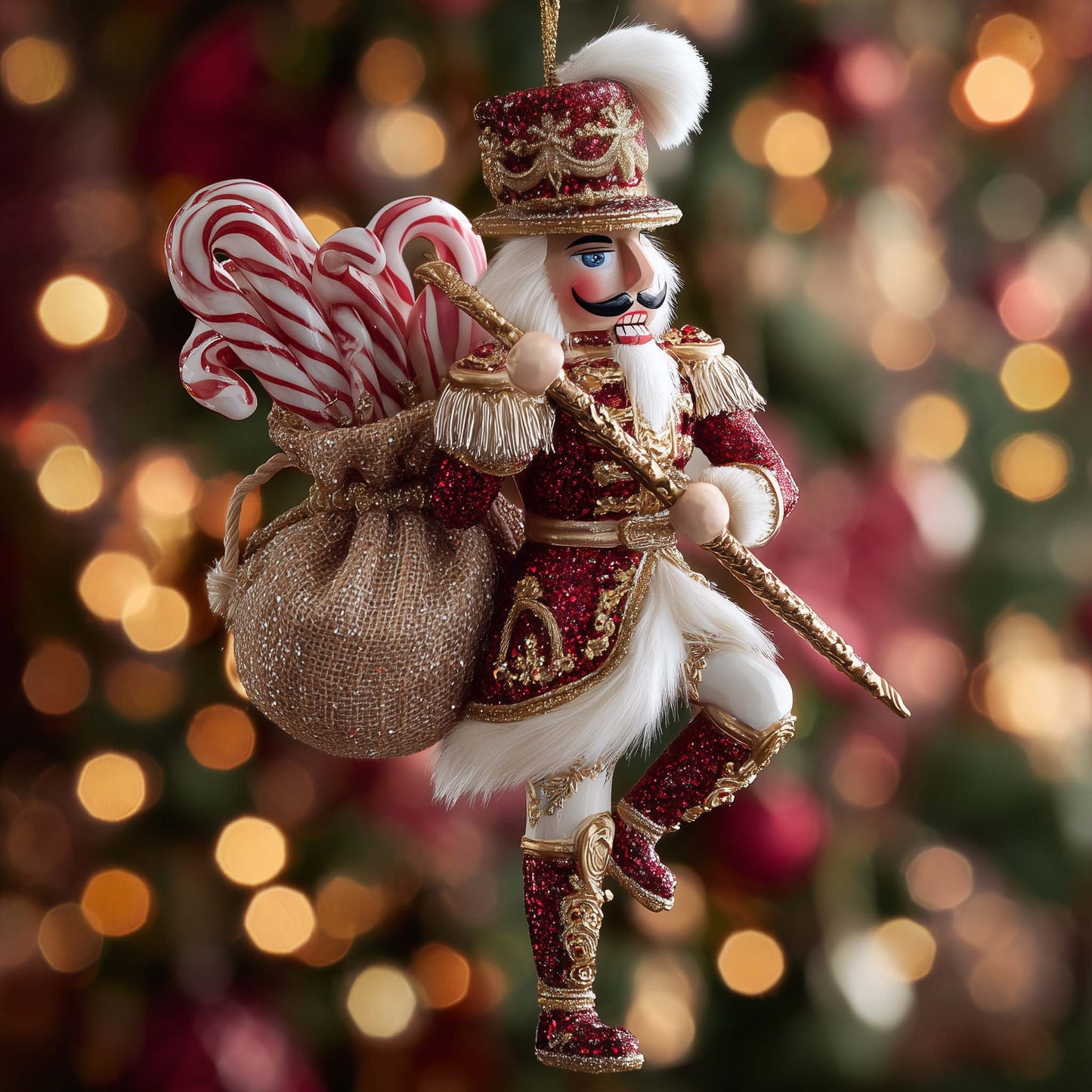 Festive Nutcracker Christmas Mica Ornament GFSPTG96