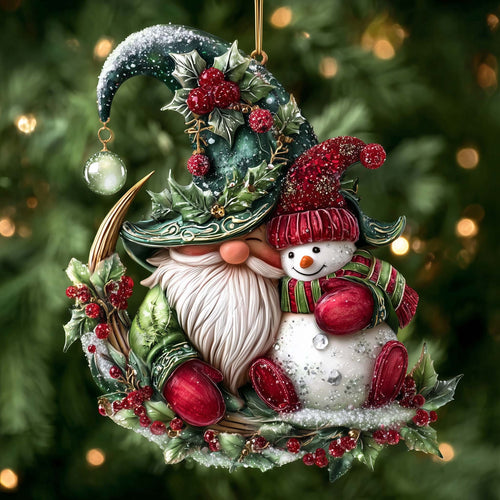 Festive Gnome Christmas Mica Ornament GFSPTG99