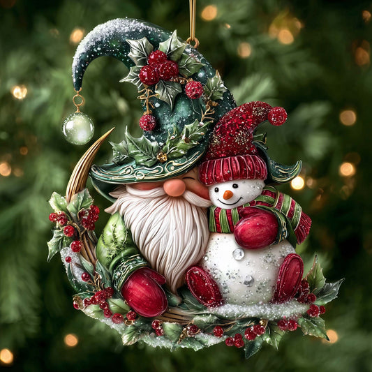 Festive Gnome Christmas Mica Ornament GFSPTG99