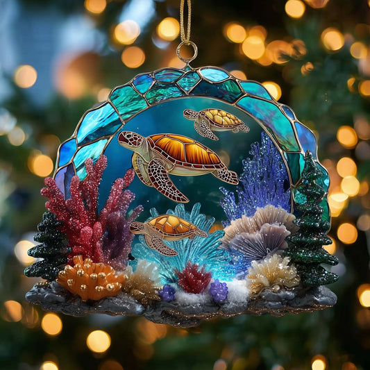 Ocean Charm Christmas Mica Ornament GFSPTP41