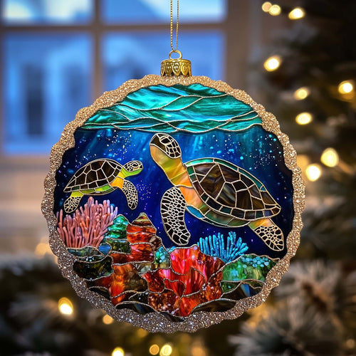 Ocean Charm Christmas Mica Ornament GFSPTP42