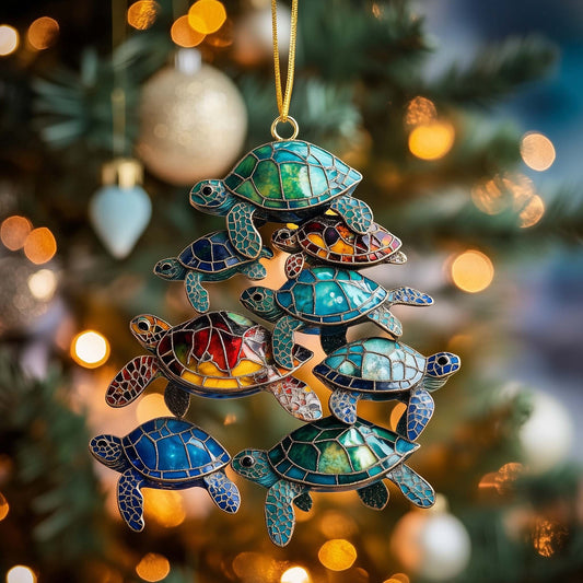 Ocean Charm Christmas Mica Ornament GFSPTP44