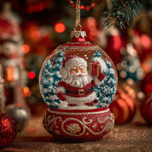 Santa Workshop Christmas Mica Ornament GFSPTP46