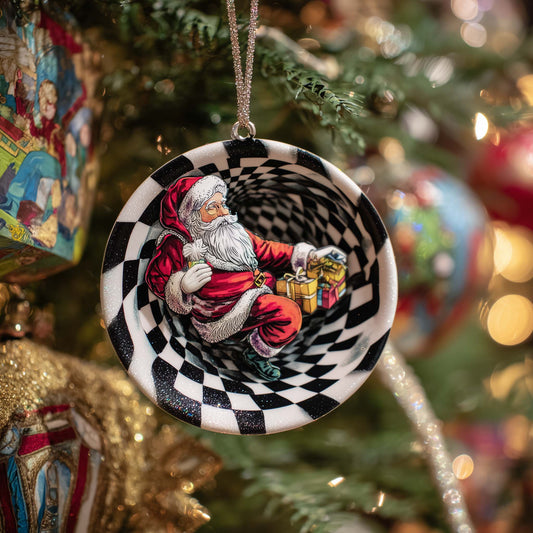 Santa Workshop Christmas Mica Ornament GFSPTP47