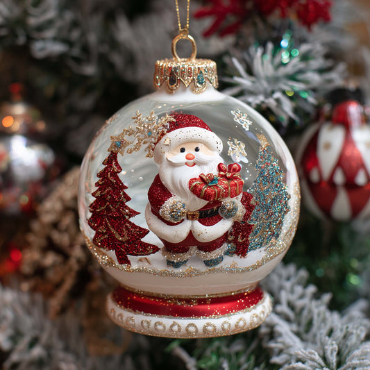 Santa Workshop Christmas Mica Ornament GFSPTP50