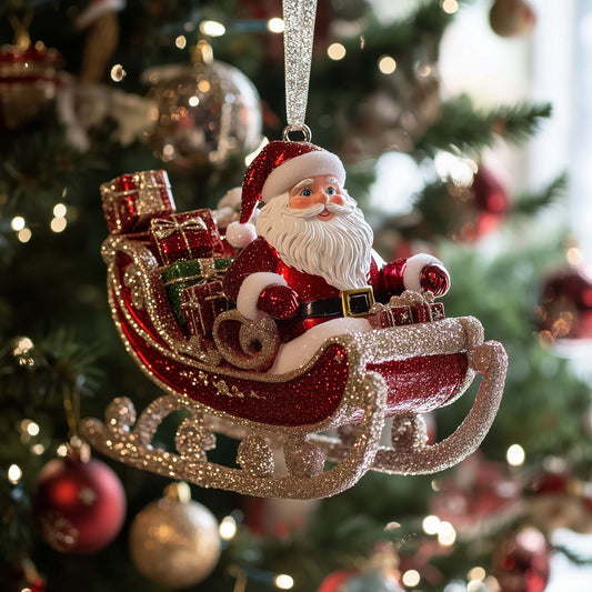 Santa Workshop Christmas Mica Ornament GFSPTP51