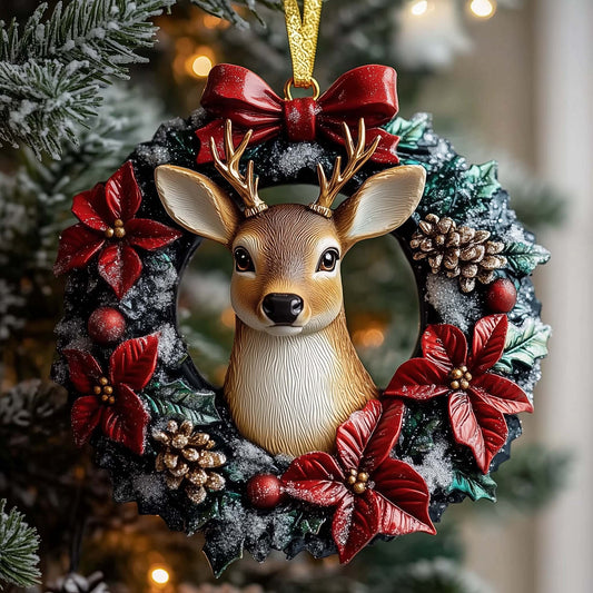 Deer Charm Christmas Mica Ornament GFSPTP56