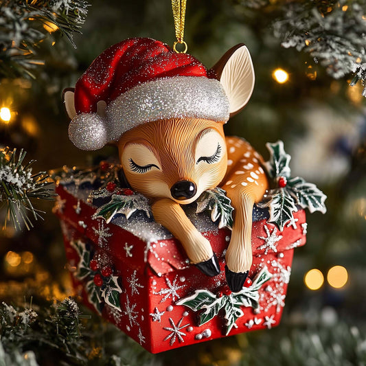 Deer Charm Christmas Mica Ornament GFSPTP57