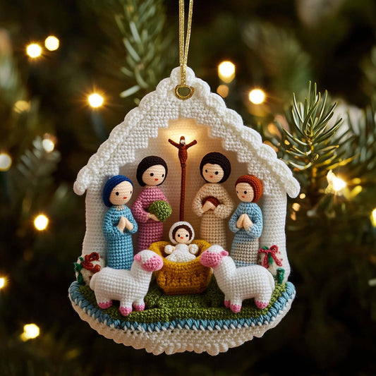 Nativity Christmas Mica Ornament GFSPTP58