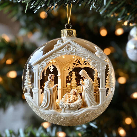 Nativity Christmas Mica Ornament GFSPTP62