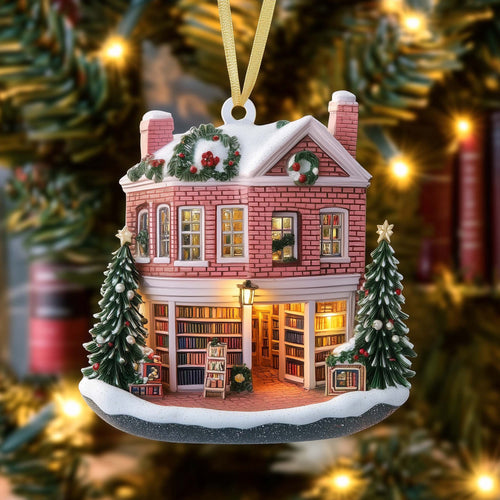 Bookstore Christmas Mica Ornament GFSPTP69