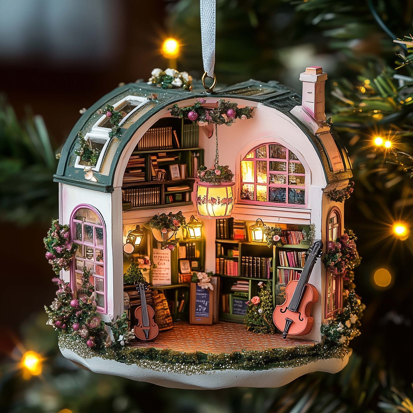 Bookstore Christmas Mica Ornament GFSPTP70