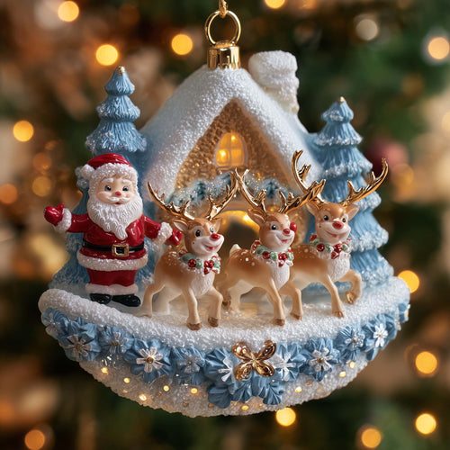 Santa's Village Christmas Mica Ornament GFSPYC07