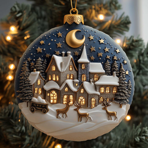 Santa's Village Christmas Mica Ornament GFSPYC10