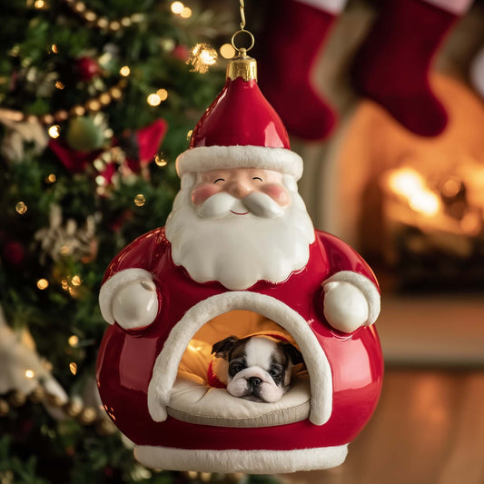 Bulldog Nest Christmas Mica Ornament GFSPYC102