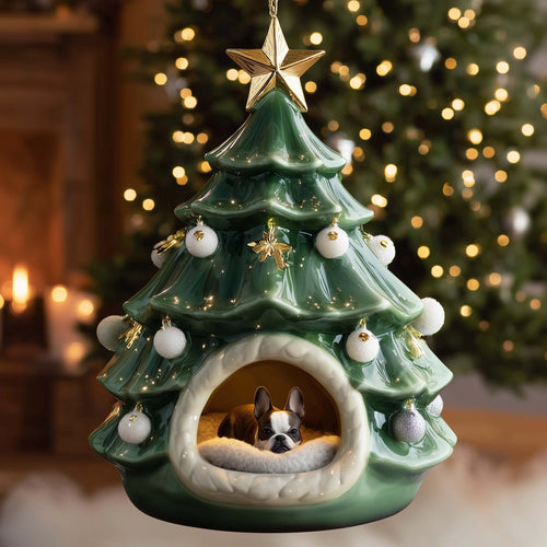 Bulldog Nest Christmas Mica Ornament GFSPYC104