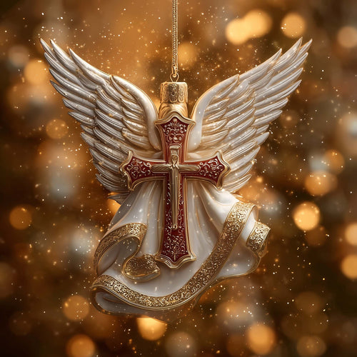 Sacred Cross Christmas Mica Ornament GFSPYC13