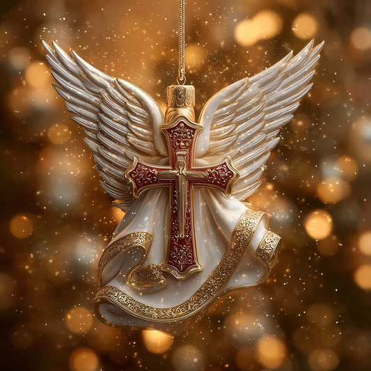 Sacred Cross Christmas Mica Ornament GFSPYC13