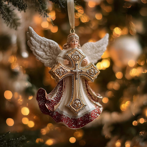 Sacred Cross Christmas Mica Ornament GFSPYC18