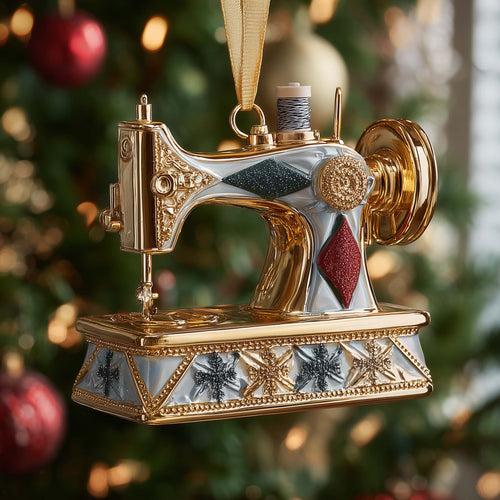 Sewing Machine Christmas Mica Ornament GFSPYC31