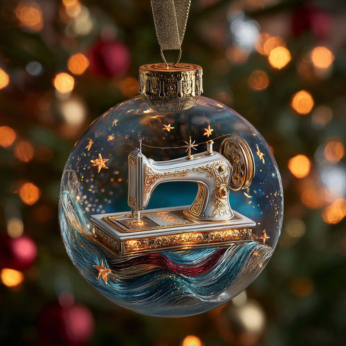 Sewing Machine Christmas Mica Ornament GFSPYC34