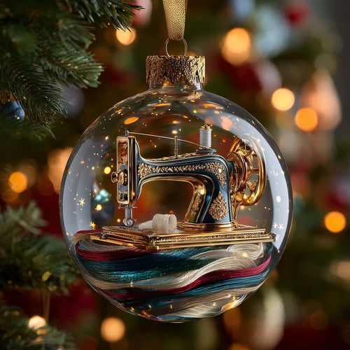 Sewing Machine Christmas Mica Ornament GFSPYC35