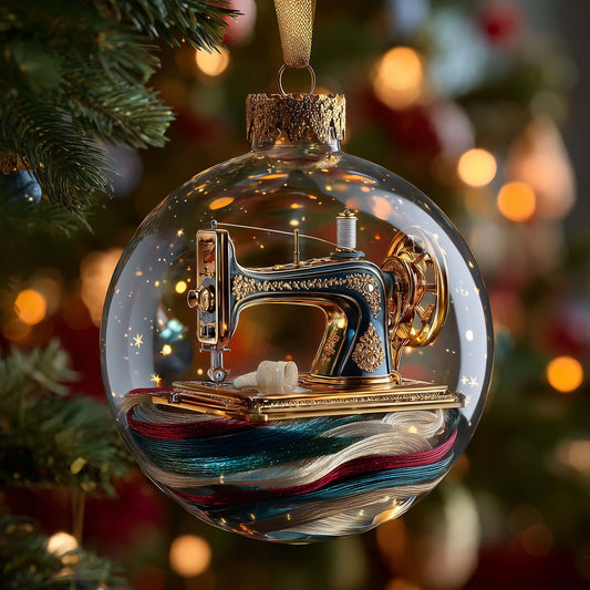 Sewing Machine Christmas Mica Ornament GFSPYC35