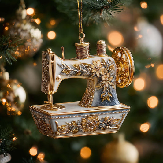 Sewing Machine Christmas Mica Ornament GFSPYC36