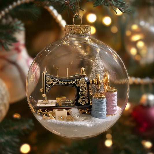 Sewing Machine Christmas Mica Ornament GFSPYC37
