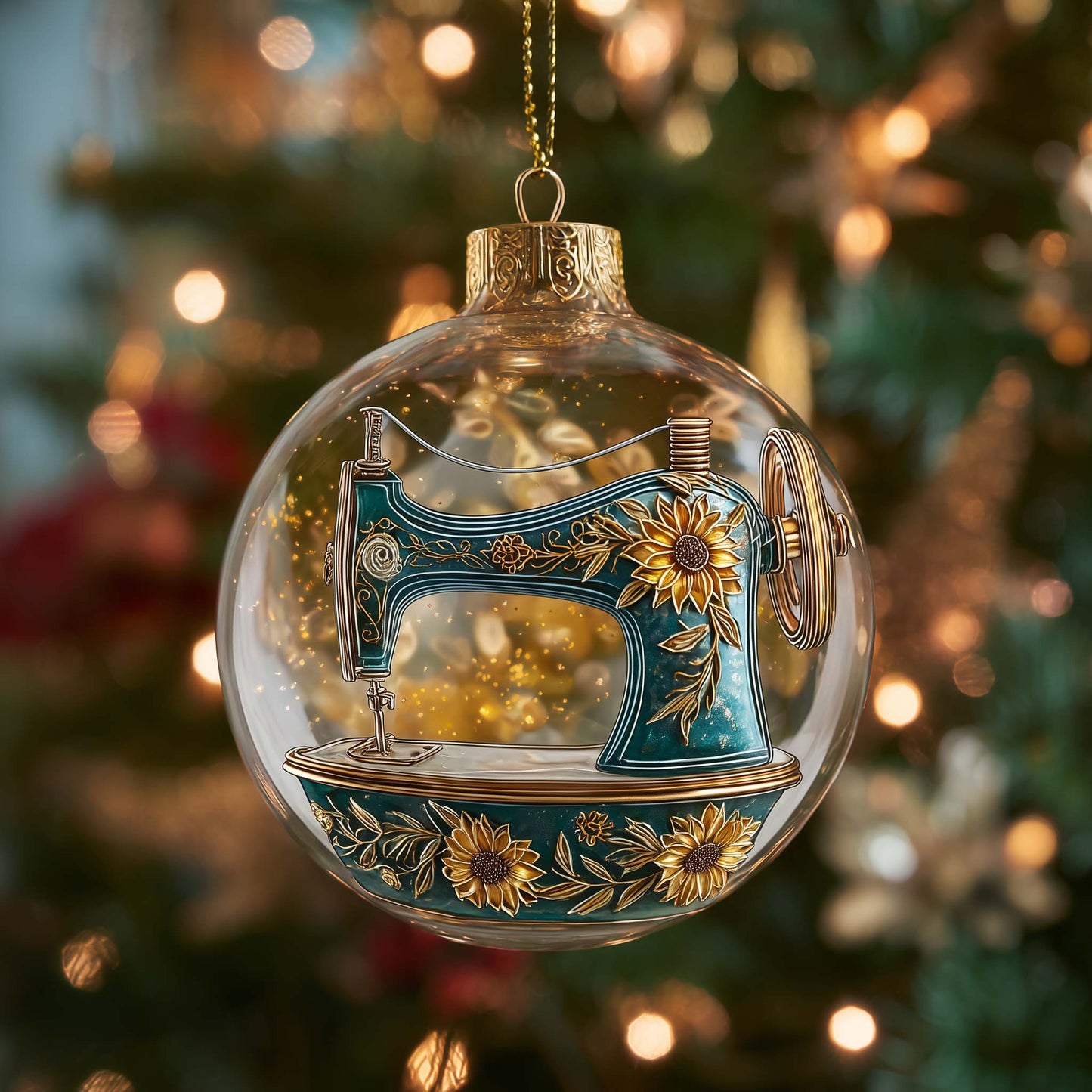 Sewing Machine Christmas Mica Ornament GFSPYC39