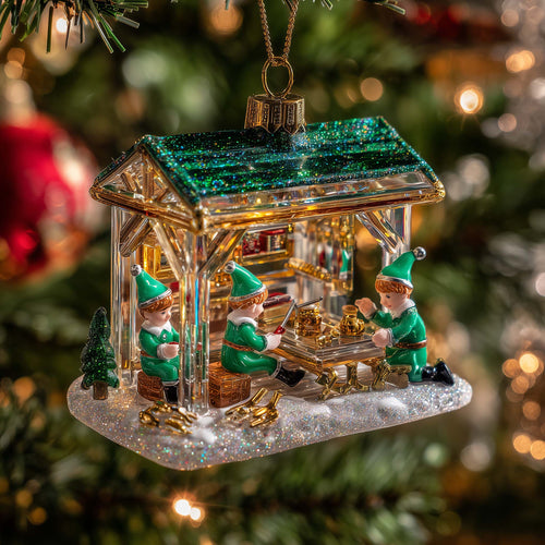 Jolly Elf Christmas Mica Ornament GFSPYC43