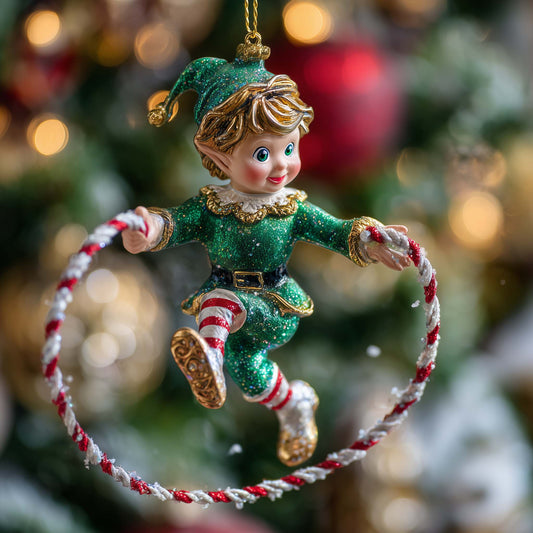 Jolly Elf Christmas Mica Ornament GFSPYC48