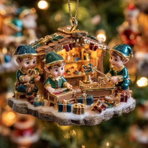 Jolly Elf Christmas Mica Ornament GFSPYC49
