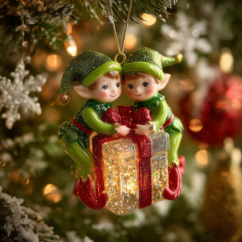 Jolly Elf Christmas Mica Ornament GFSPYC50