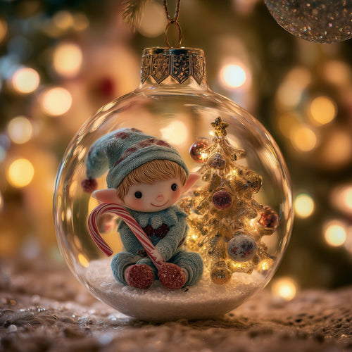 Jolly Elf Christmas Mica Ornament GFSPYC52