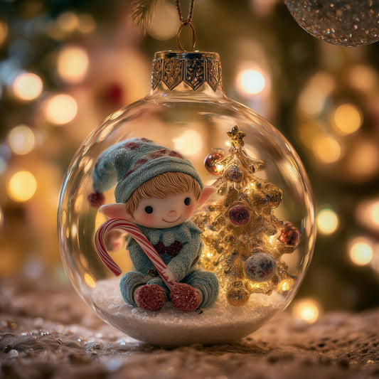 Jolly Elf Christmas Mica Ornament GFSPYC52