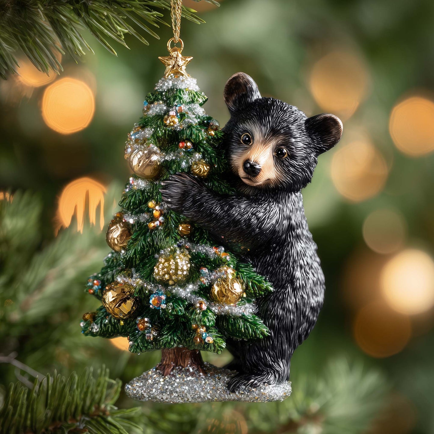 Honey Bear Christmas Mica Ornament GFSPYC56