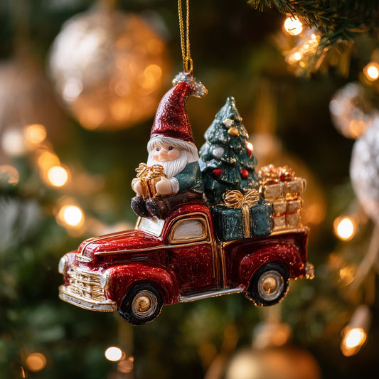 Holiday Gnome Christmas Mica Ornament GFSPYC90