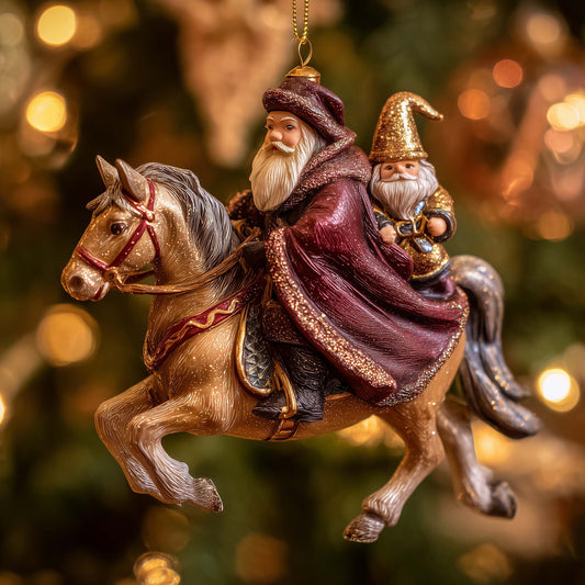 Holiday Gnome Christmas Mica Ornament GFSPYC93