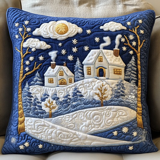 Christmas Village Quilted Pillow Case GFTOAB1217