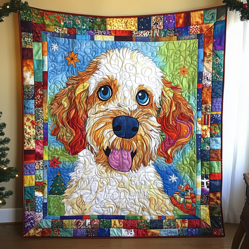 Adorable Goldendoodle Quilted Blanket GFTOAB1284