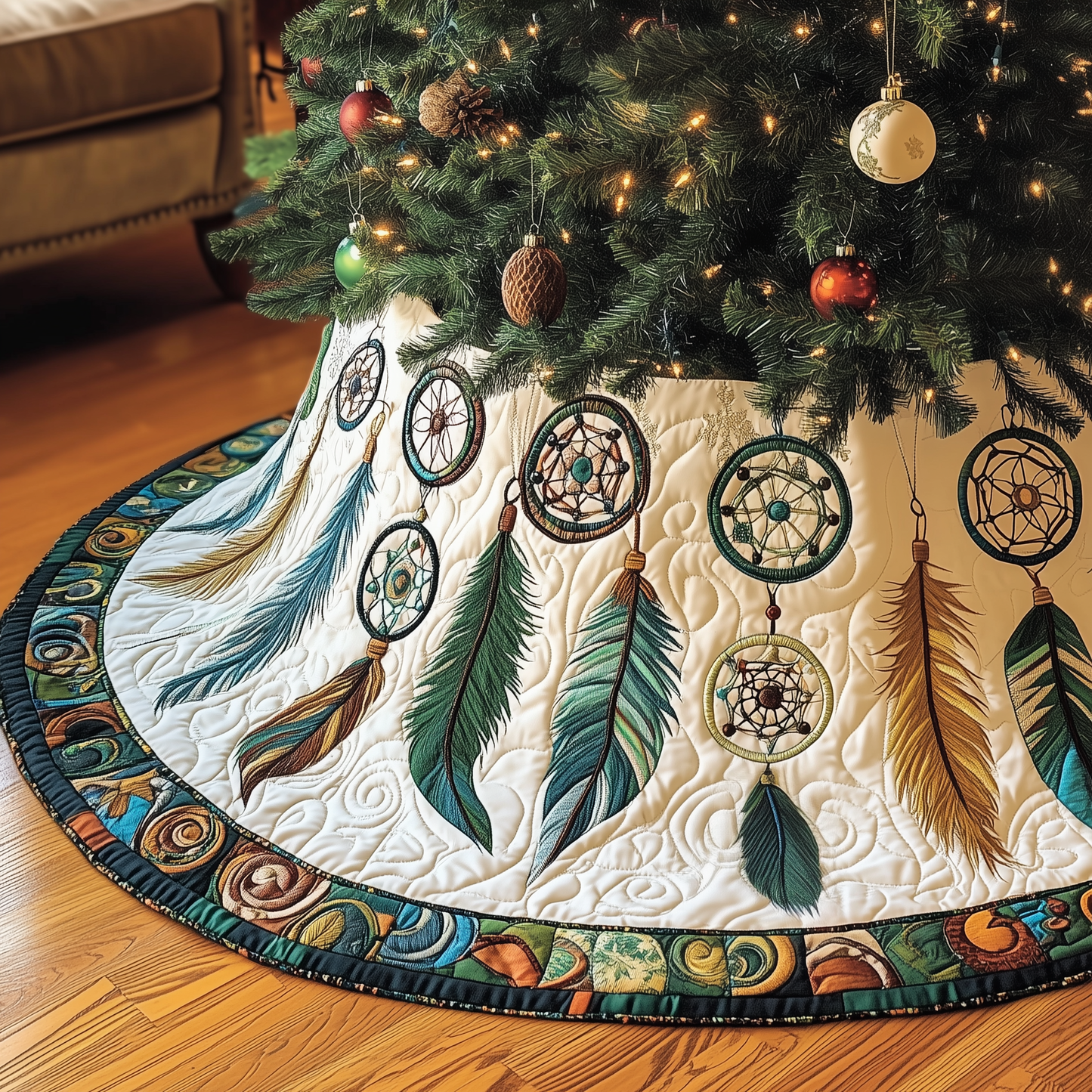 Southwest Dreamcatchers Quilted Tree Skirt GFTOAB1333