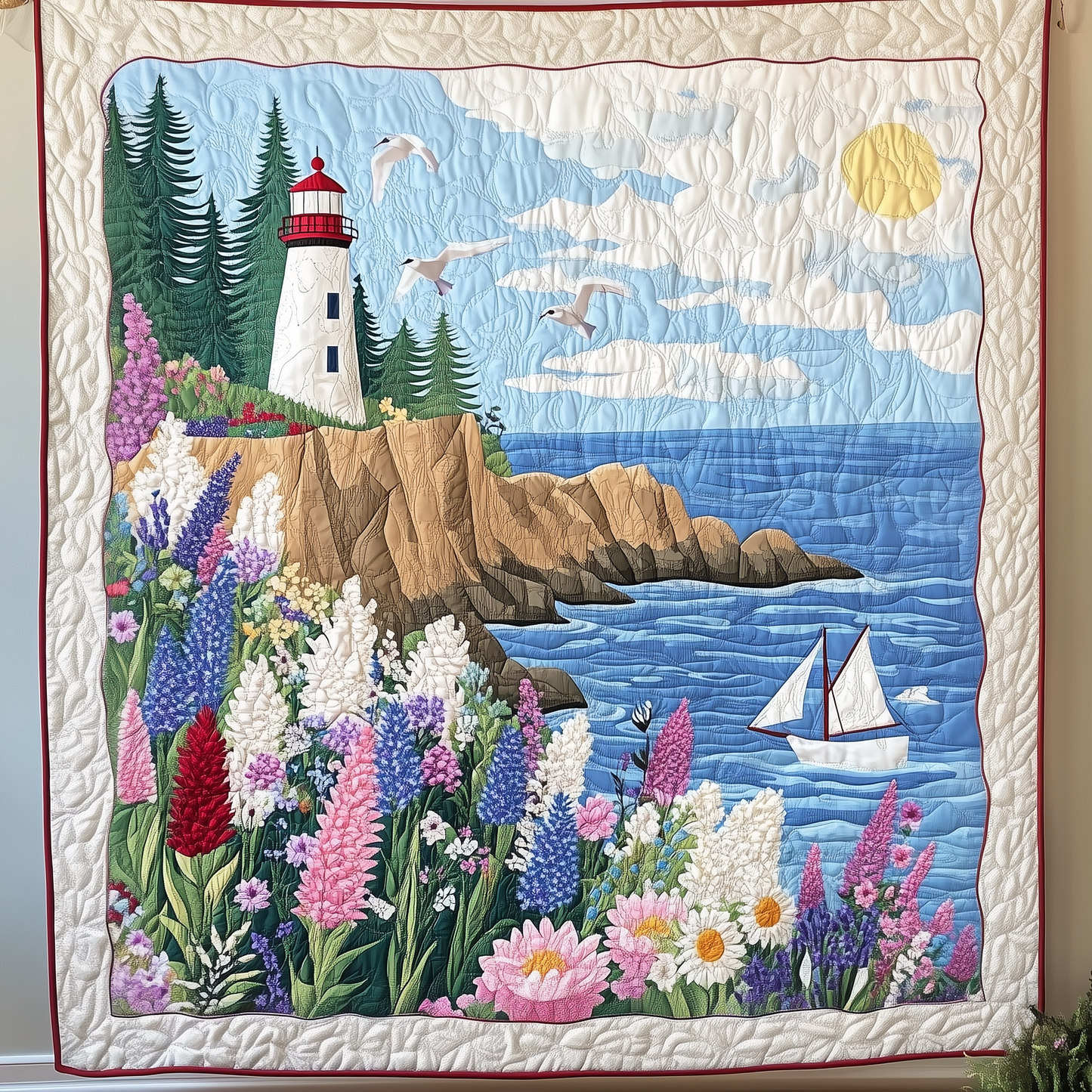 Peaceful Coastal Quilted Blanket GFTOAB1636